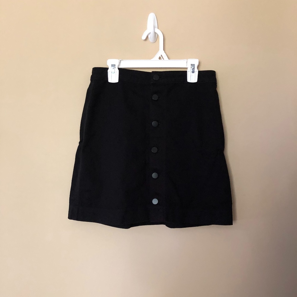 American Apparel Button Front A-Line Skirt